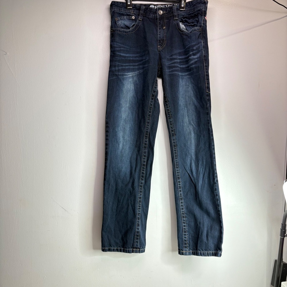 Route 66 Premium Slim Straight Dark Wash Mens Jeans 32x34